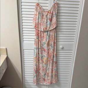 Strapless O’Neill Floral Maxi Dress